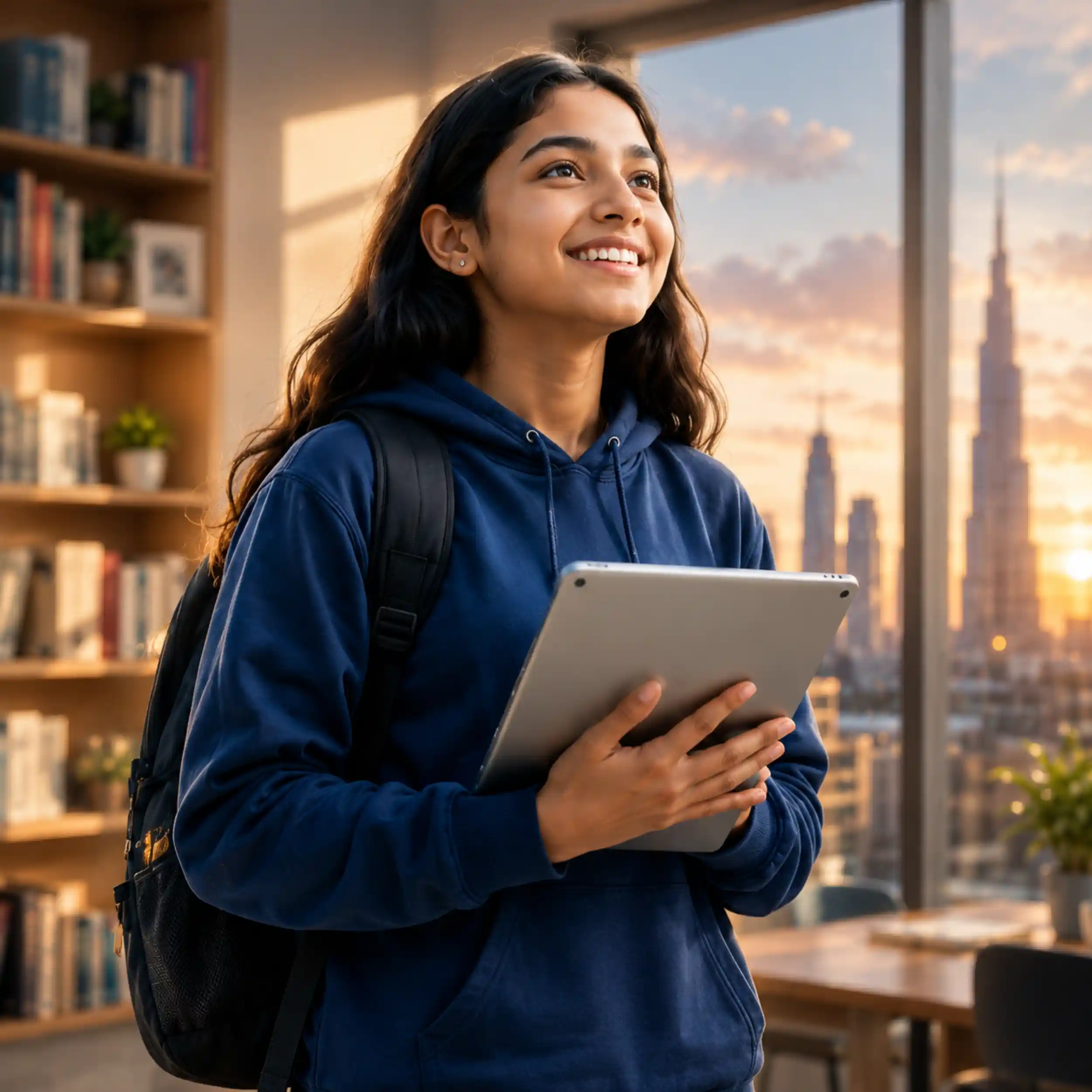 A ZOE learner looking ahead after class